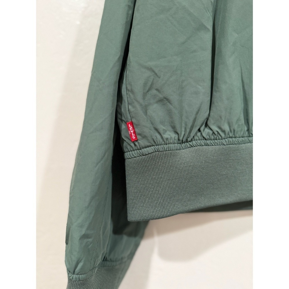 Levis Womens Bomber Jacket Laurel Green Full Zip Utility Pocket Coat New - Picture 5 of 13